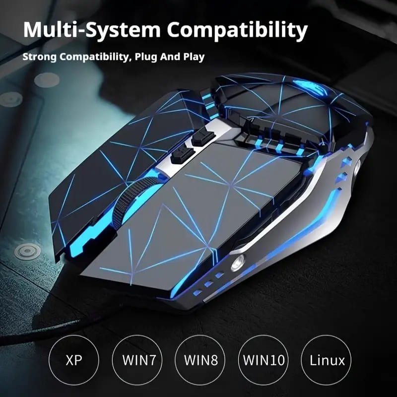 Mechanical Gaming Mouse with Large Hand Design